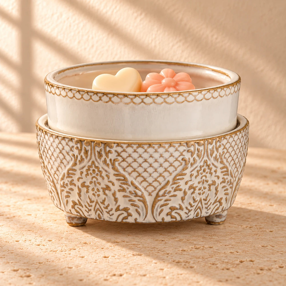 Vintage White Wax Warmer