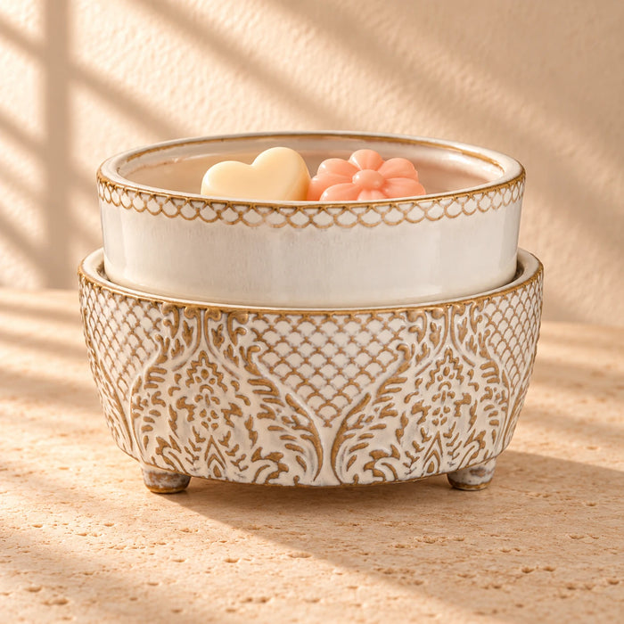 Vintage White Wax Warmer